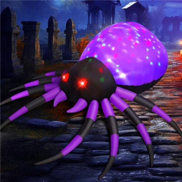 GOOSH 5 FT Width Halloween Inflatable Spider Outdoor Decoration with Magic‎ - Picture 3 of 7